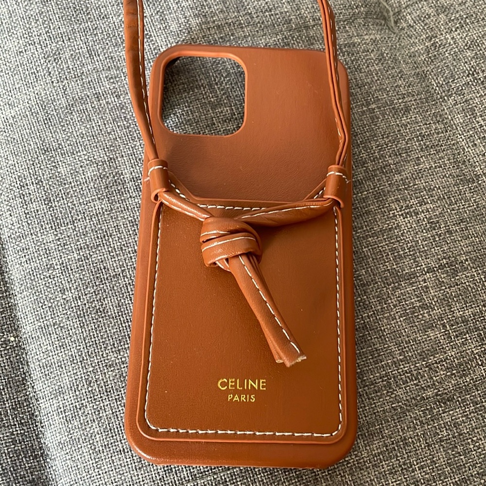 iPhone leather case with strips